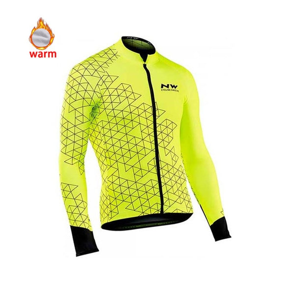 2019 Pro Team Winter Thermal Fleece Cycling Clothes Men Long Sleeve Jersey Suit Outdoor Riding Bike MTB Clothing Bib Pants Set