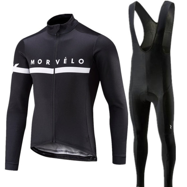 2019 Pro team Morvelo long sleeve Cycling Jersey pants Set Cycling Clothing Road Bike Jerseys Bicycle Clothes cycling kit mens