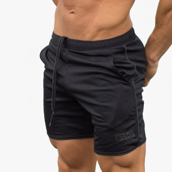 Summer Mens Slim Brand Shorts Calf-Length Fitness Bodybuilding Fashion Casual Gyms Jogger Workout Beach Short pants Sportswear