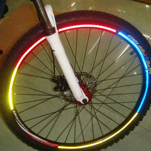 Bicycle reflector Fluorescent MTB Bike  Cycling Wheel Rim Reflective Stickers Decal Accessories