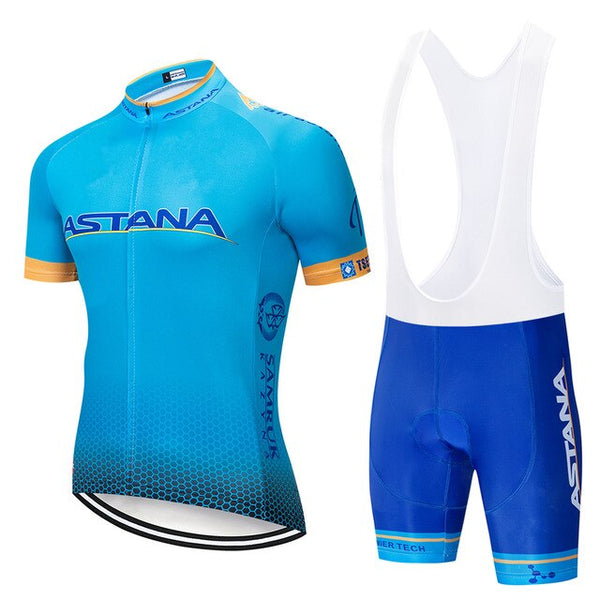 2019 Team ASTANA Cycling Clothing Set Mens Bicycle Maillot MTB Racing Ropa Ciclismo Summer Hombre Roupa Bike Jersey